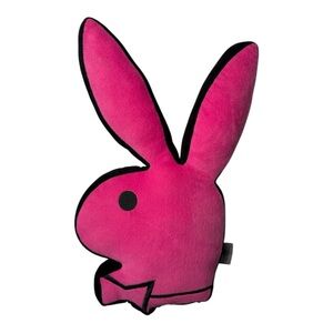 Playboy Original Bunny Shaped Pillow | Pink/Black